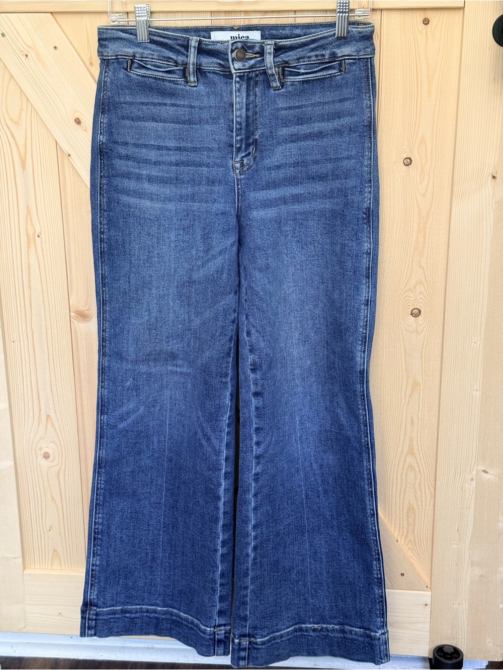 Mica Los Angeles Women’s Mid Blue Wide-Leg Jeans